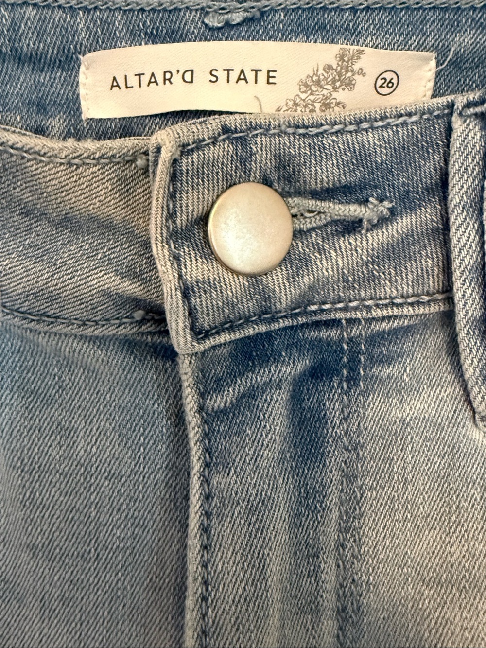 Altar'd State Light Blue Flare Jeans - Picture 3 of 5